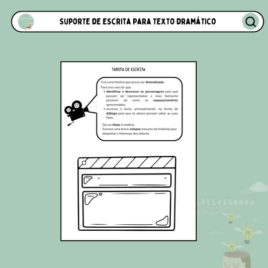 Suporte de escrita para texto dramático