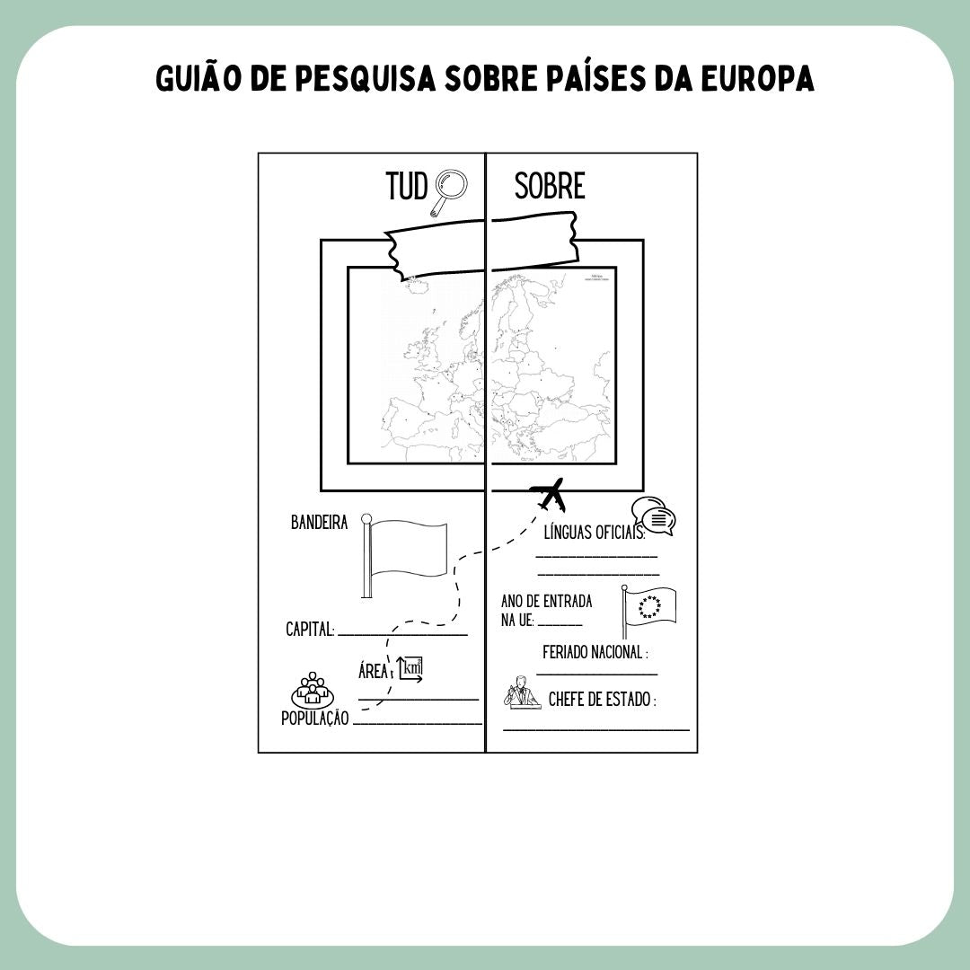 Guião de pesquisa - Países da Europa