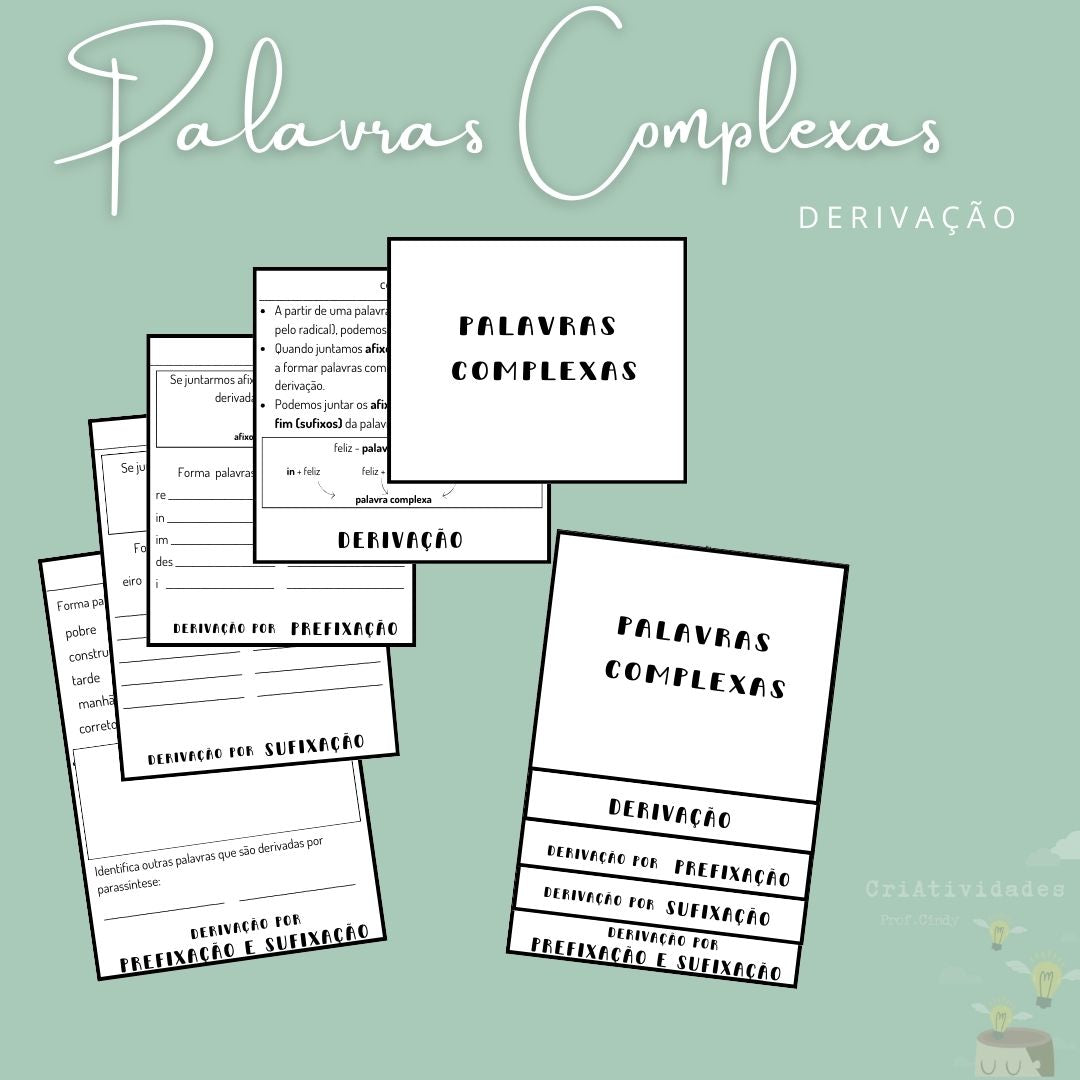 Flipbook palavras complexas - derivação e composição