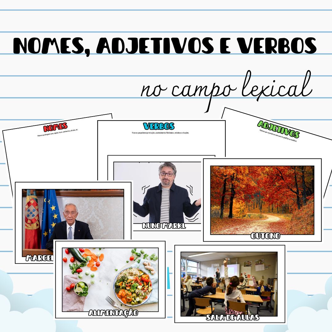 Nomes, verbos e adjetivos no campo lexical