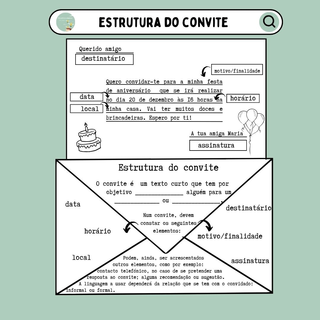 Estrutura do convite