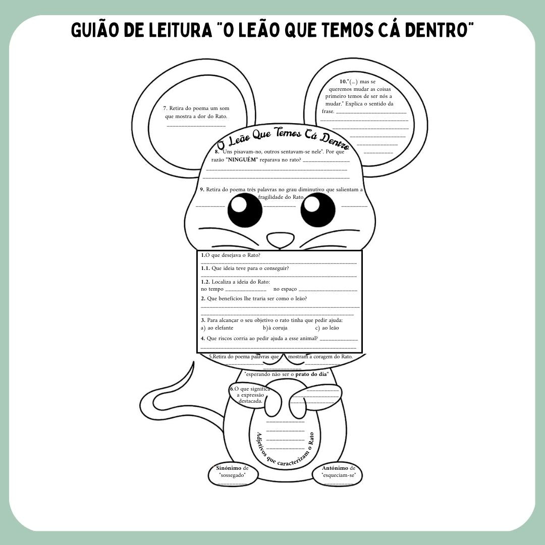 Guião de leitura "O leão que temos cá dentro"