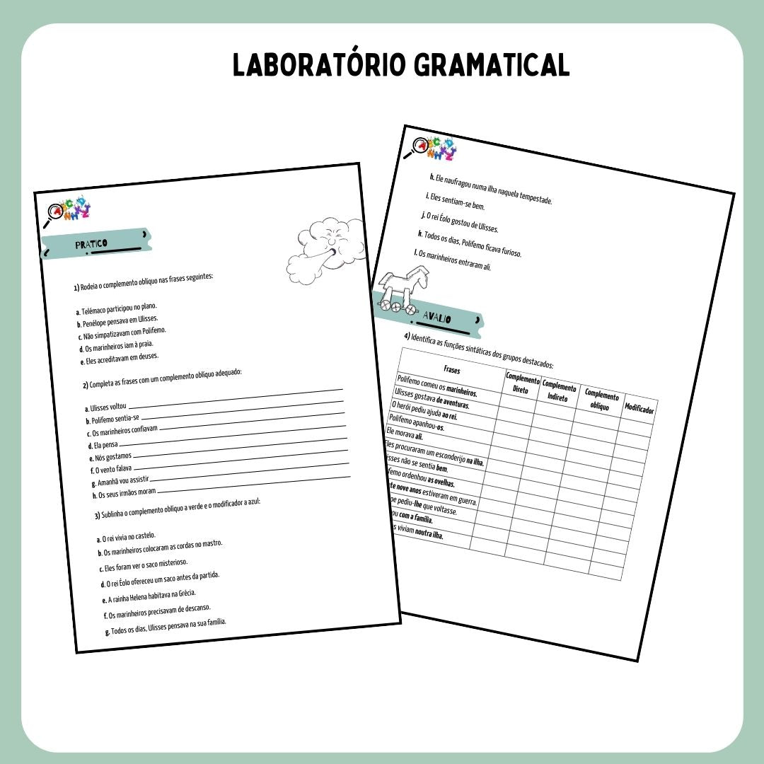 Laboratório Gramatical Complemento Obliquo